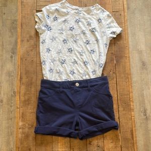 Shorts and tee outfit